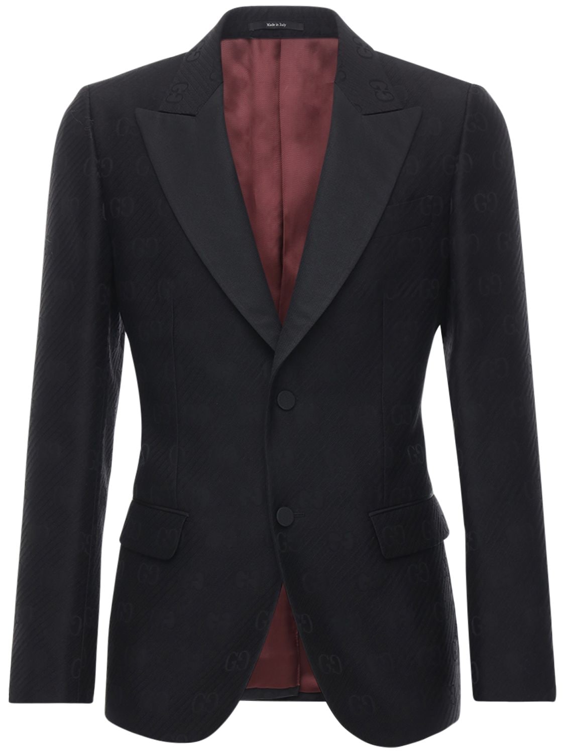 Gg Wool & Silk Jacquard Tuxedo Jacket
