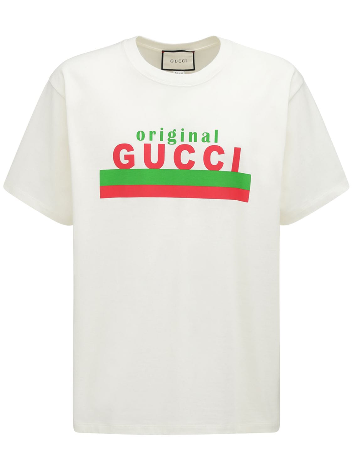 Image of Gucci Original Print Cotton T-shirt