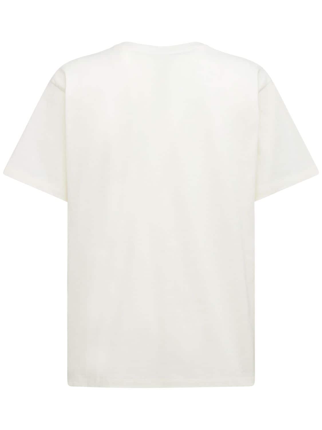 Shop Gucci Original Print Cotton T-shirt In White