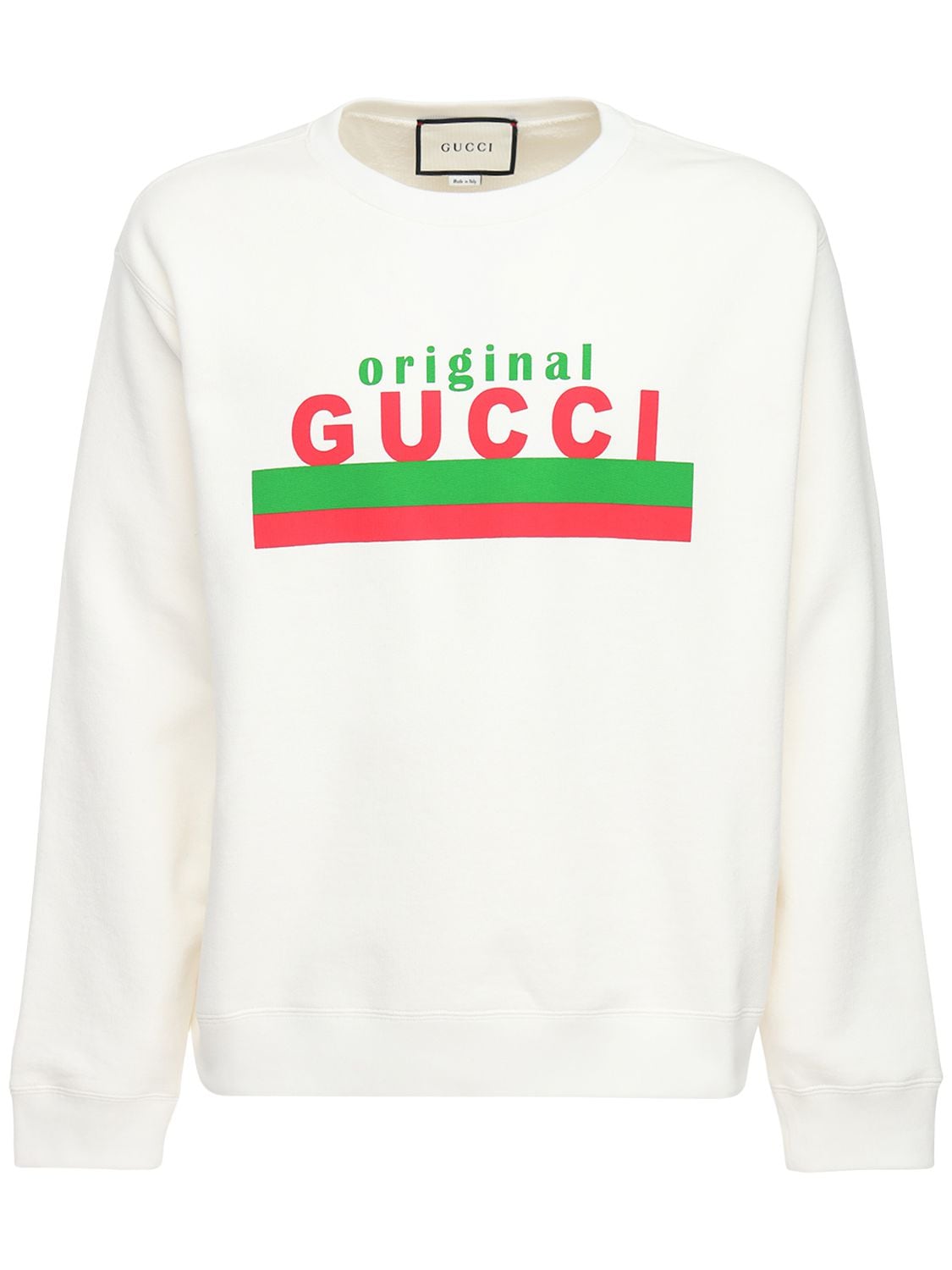 Image of Gucci Original Print Cotton Sweatshirt