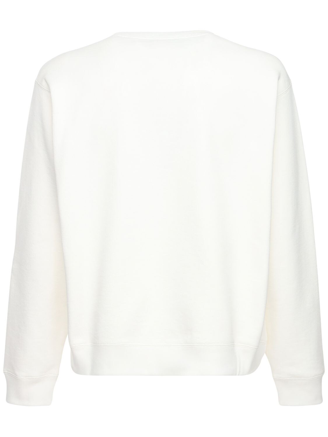 Shop Gucci Original Print Cotton Sweatshirt In White
