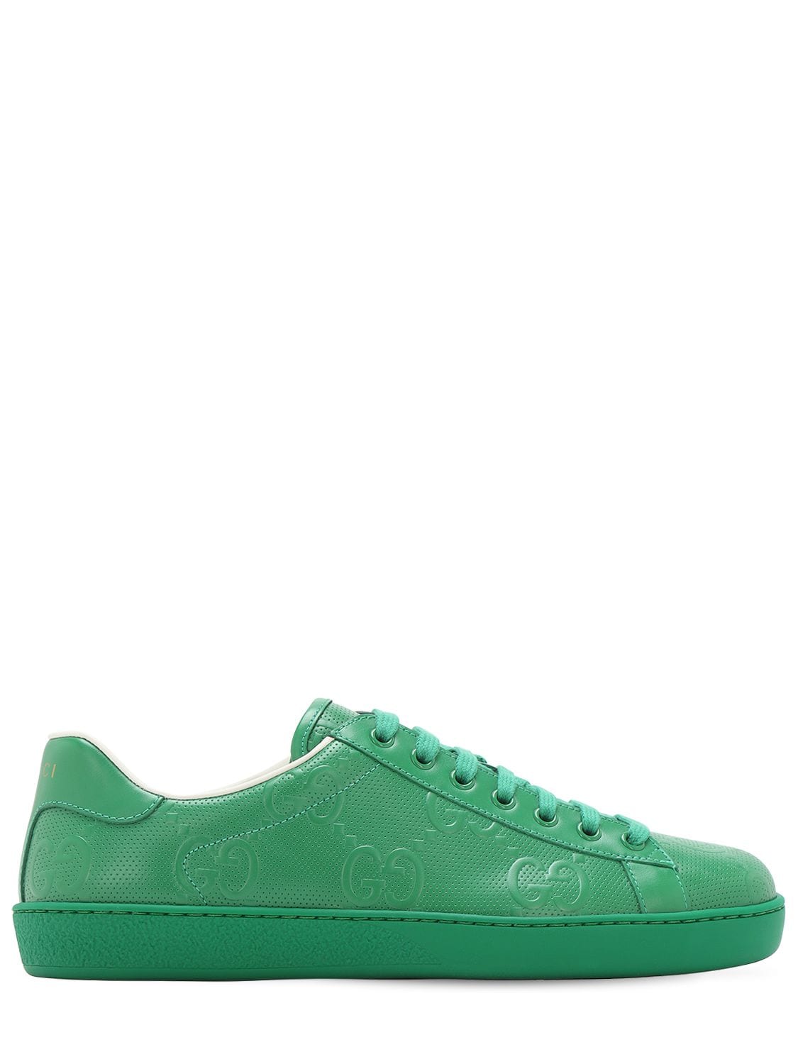 GUCCI NEW ACE GG EMBOSSED LEATHER SNEAKERS,72IH0M008-MZCYNW2