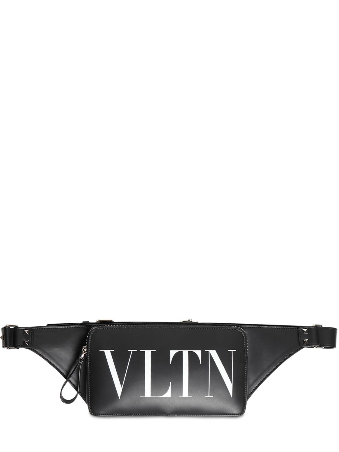 Valentino Garavani Men's Vltn Leather Waist Satchel In Black/white ...