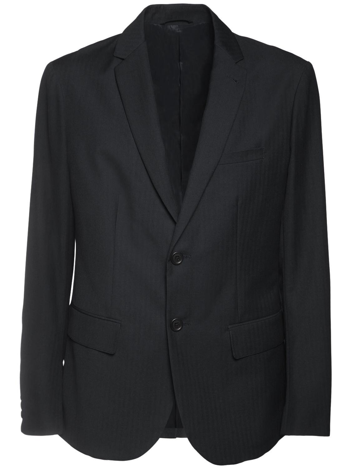 Armani Exchange Stretch Single Breast Jacket In Black