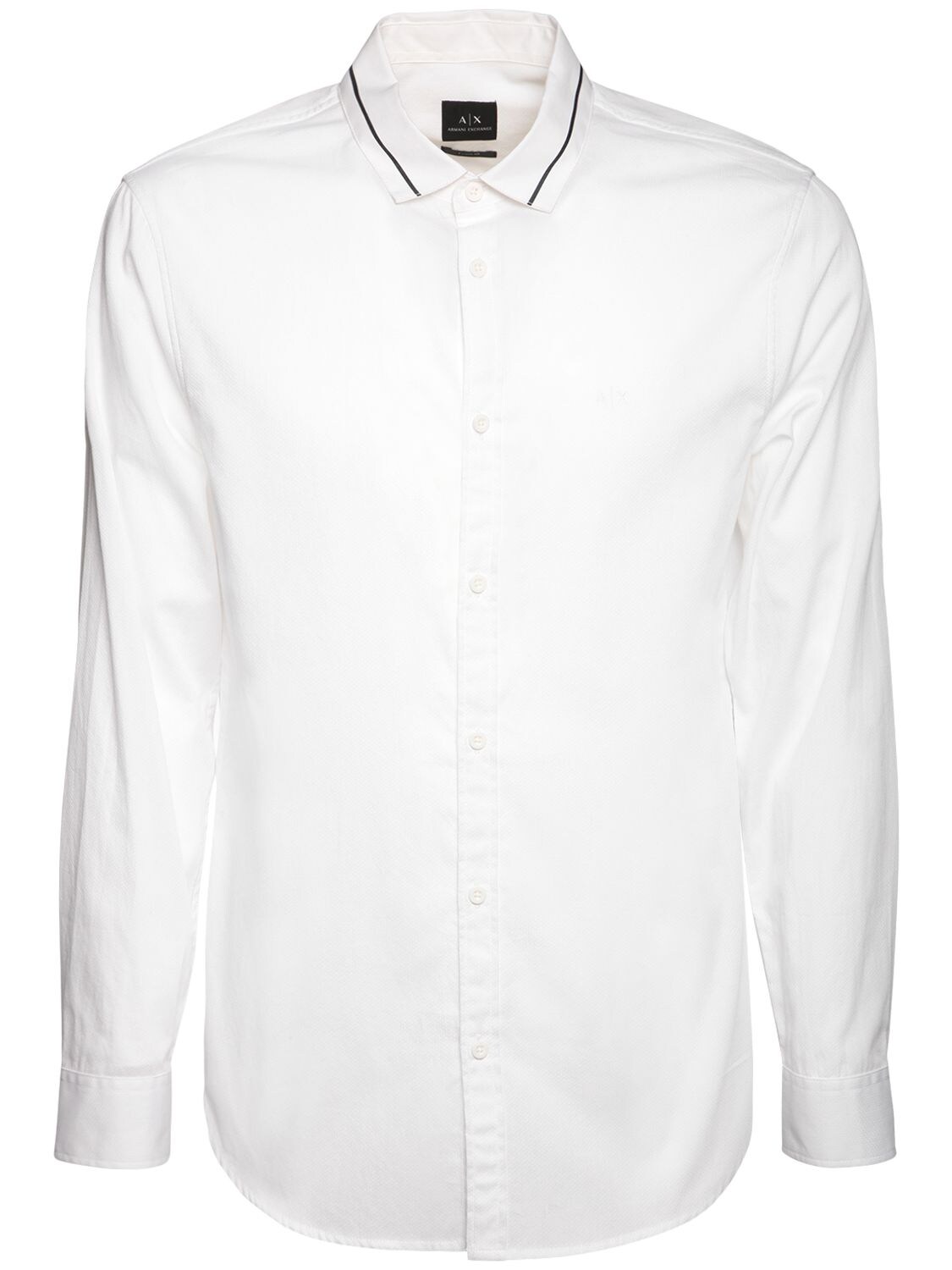 Armani Exchange Cotton Poplin Shirt In White