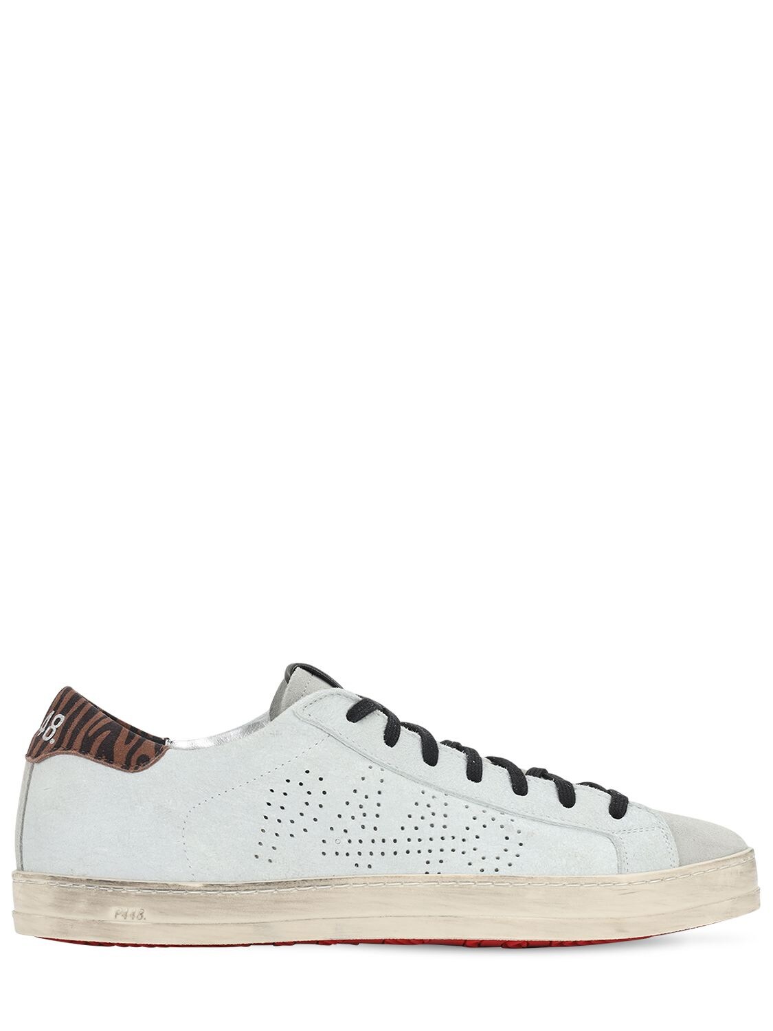 P448 JOHN LEATHER & SUEDE LOW TOP SNEAKERS,72IHLL004-V0HJVEVQT1C1