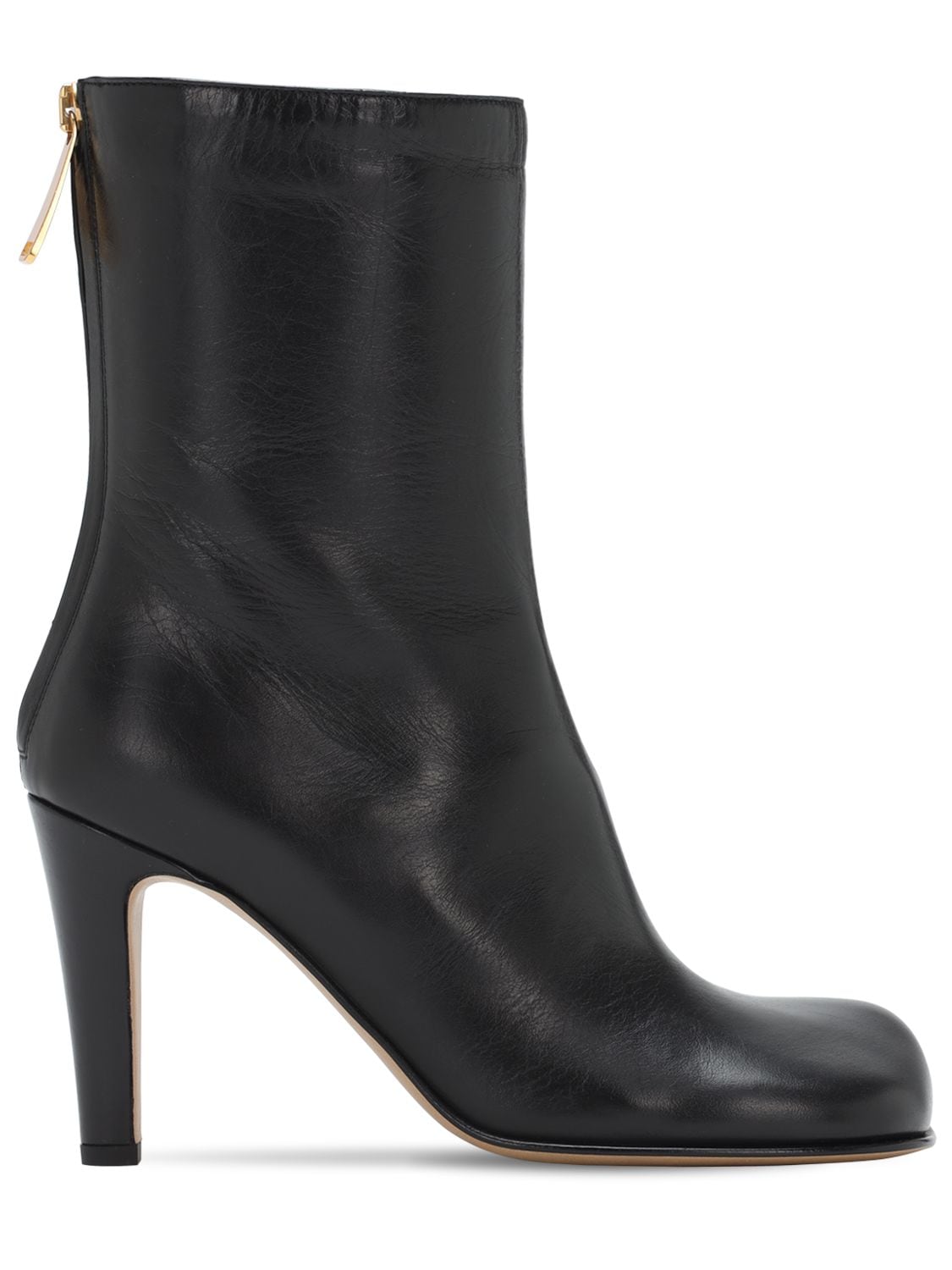 Bottega Veneta - 90mm leather ankle boots - Black | Luisaviaroma