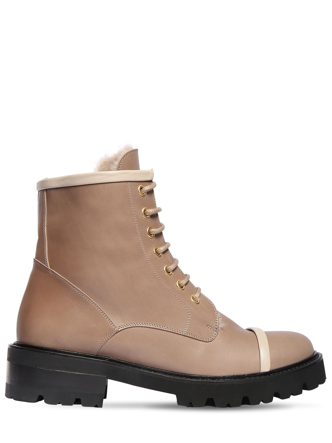lined combat boots