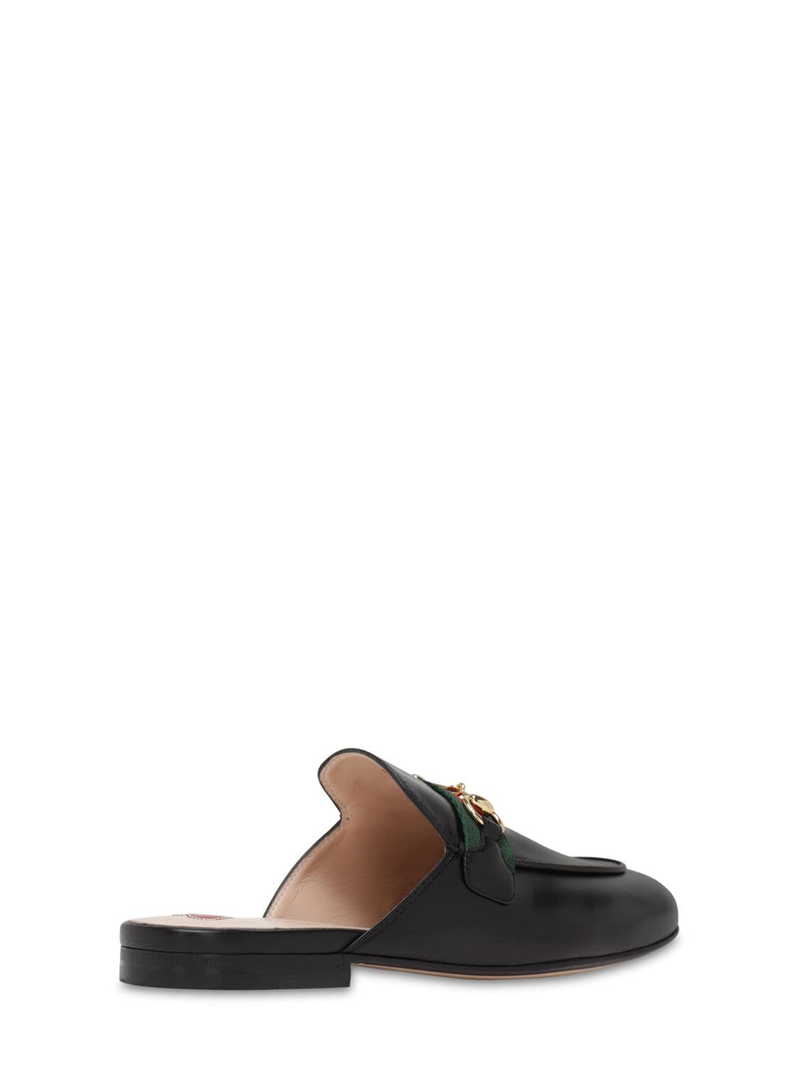 Shop Gucci 10mm Princetown Leather Mules In Black