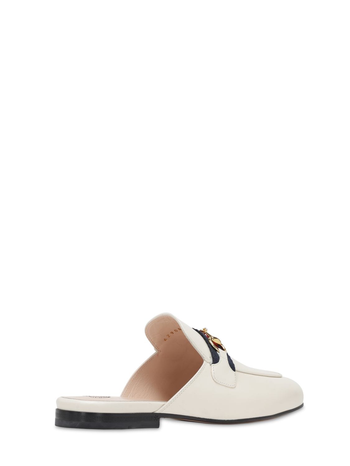 Shop Gucci 10mm Princetown Leather Mules In White