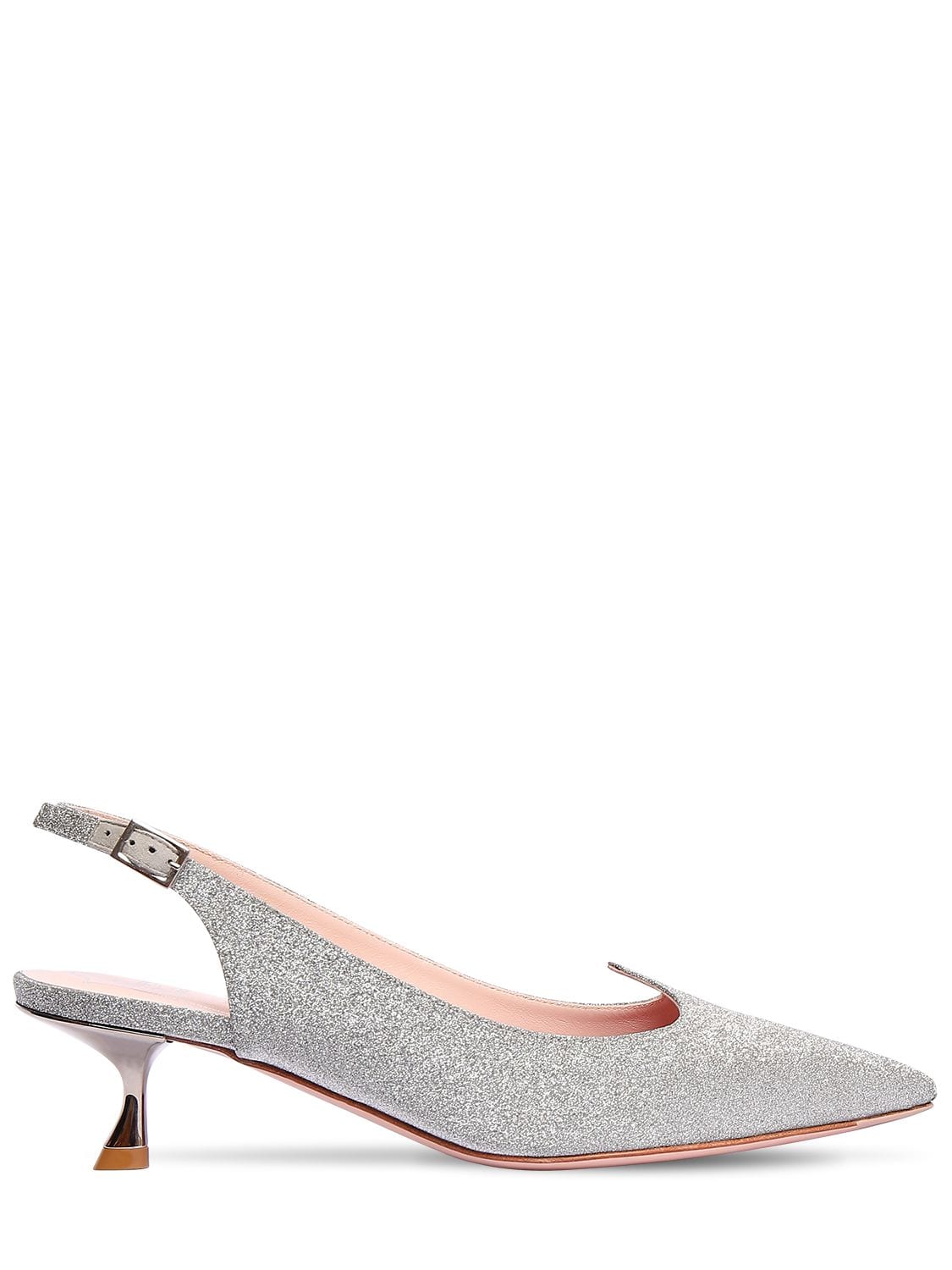 Roger Vivier 45mm I Love Vivier Slingback Pumps In Silver | ModeSens