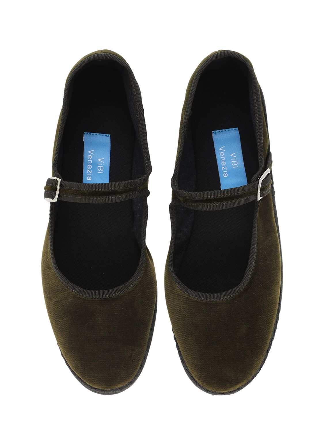 Vibi Venezia 10mm Mary Jane Velvet Loafers In Green | ModeSens