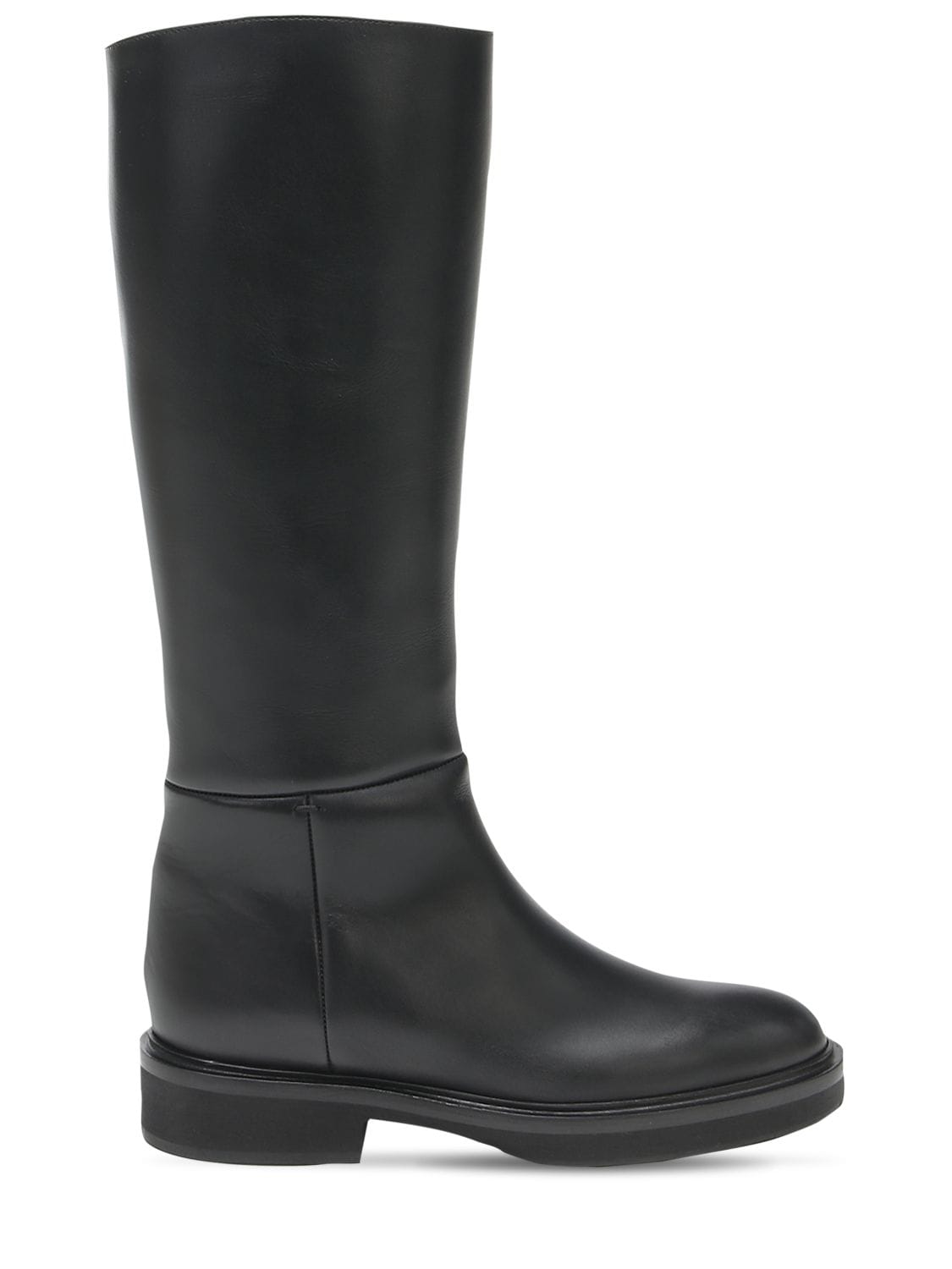Khaite - 30mm derby leather tall boots - | Luisaviaroma