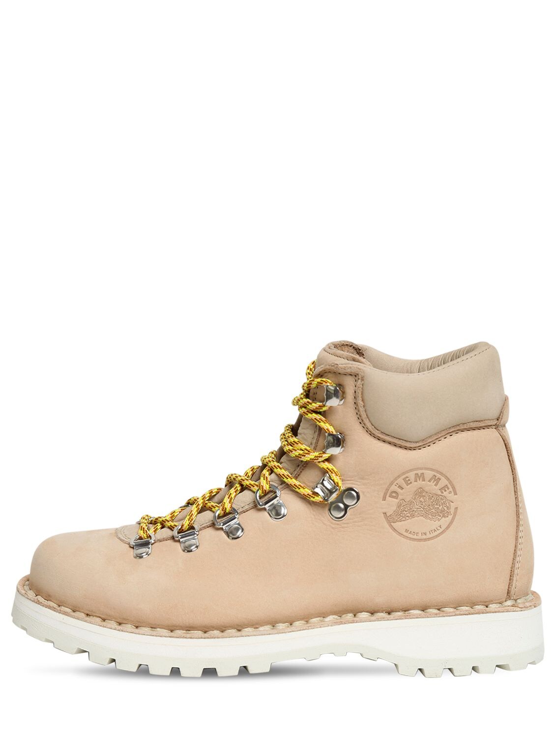 Diemme 20mm Leather Hiking Boots In Beige