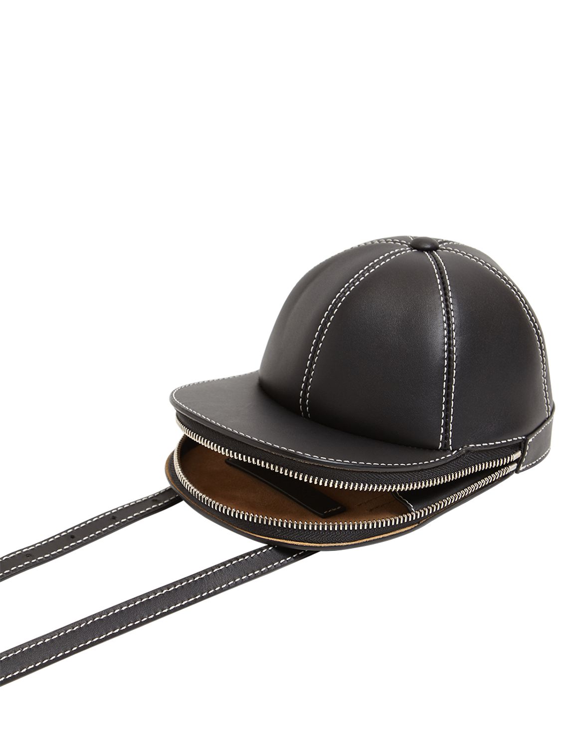 Jw Anderson Midi Cap Leather Bag In Black ModeSens