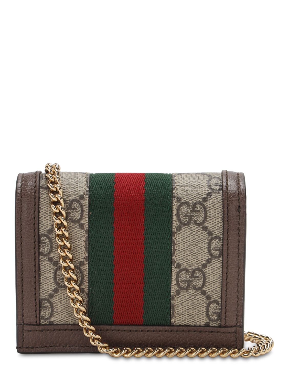 Gucci Ophidia Gg Supreme Web-stripe Canvas Wallet In Brown | ModeSens