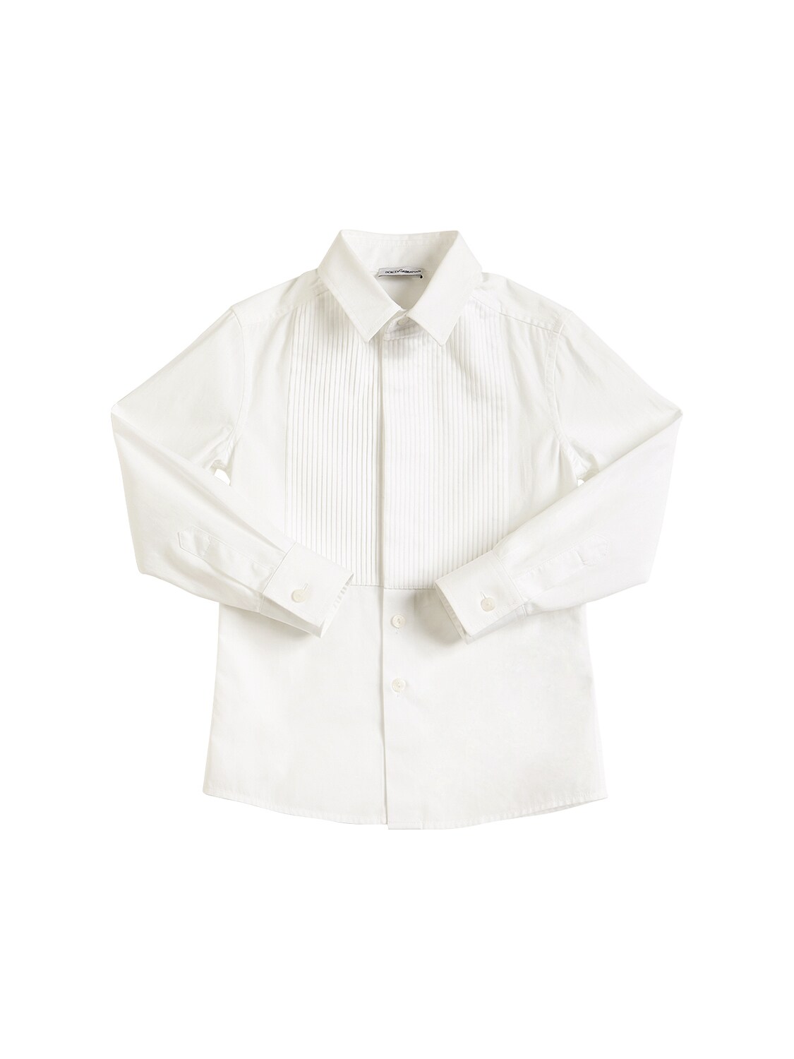 Dolce & Gabbana Kids' Cotton Poplin Shirt In White