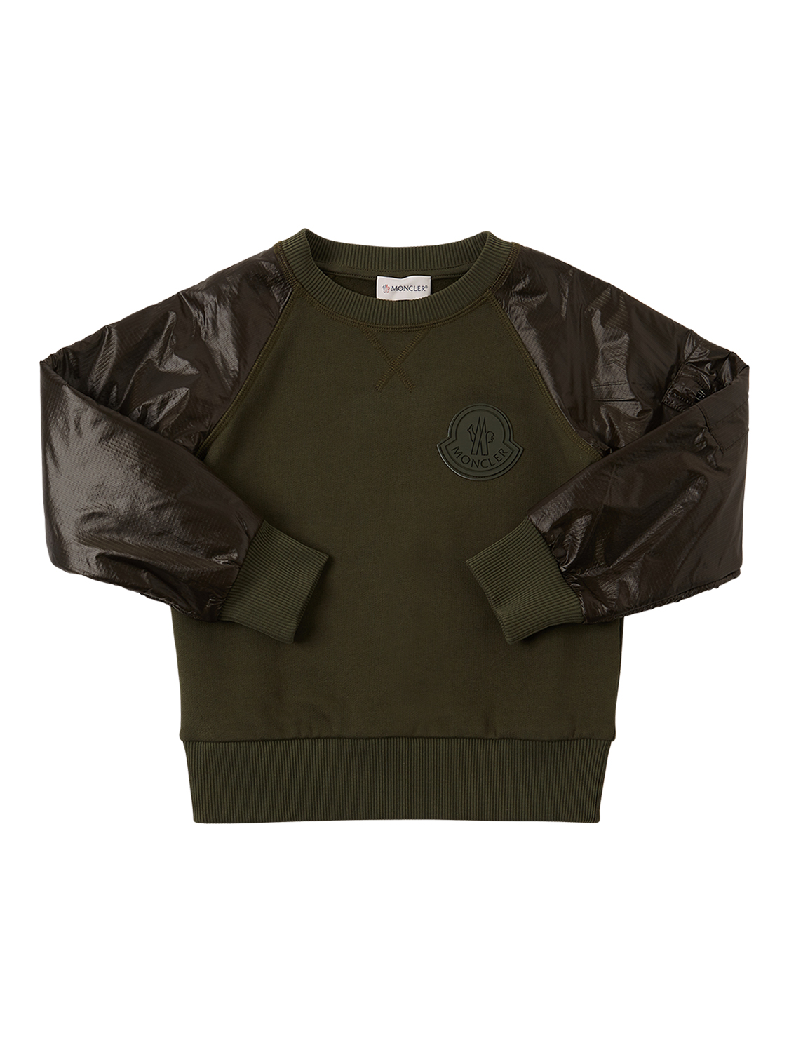 Sweatshirt Aus Baumwolle Mit Ripstopärmeln