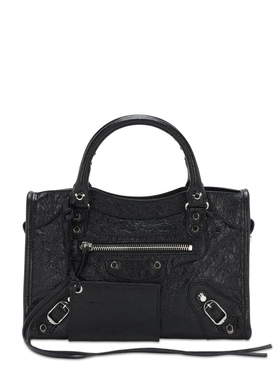 Balenciaga Mini City Leather Top Handle Bag In Black | ModeSens