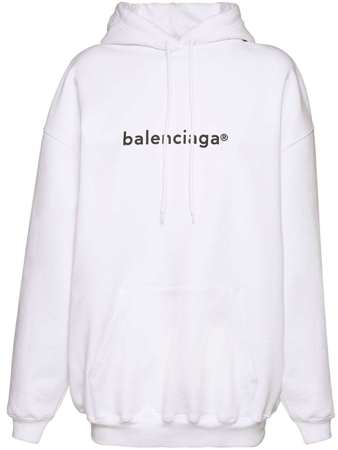 balenciaga hoodie logo white
