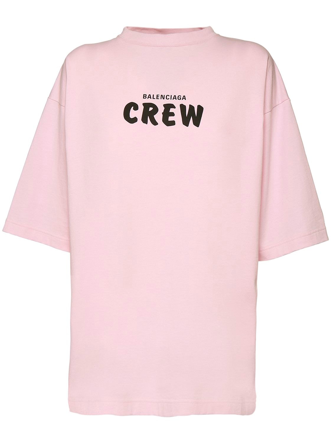 Oversize Crew Print Cotton T-shirt