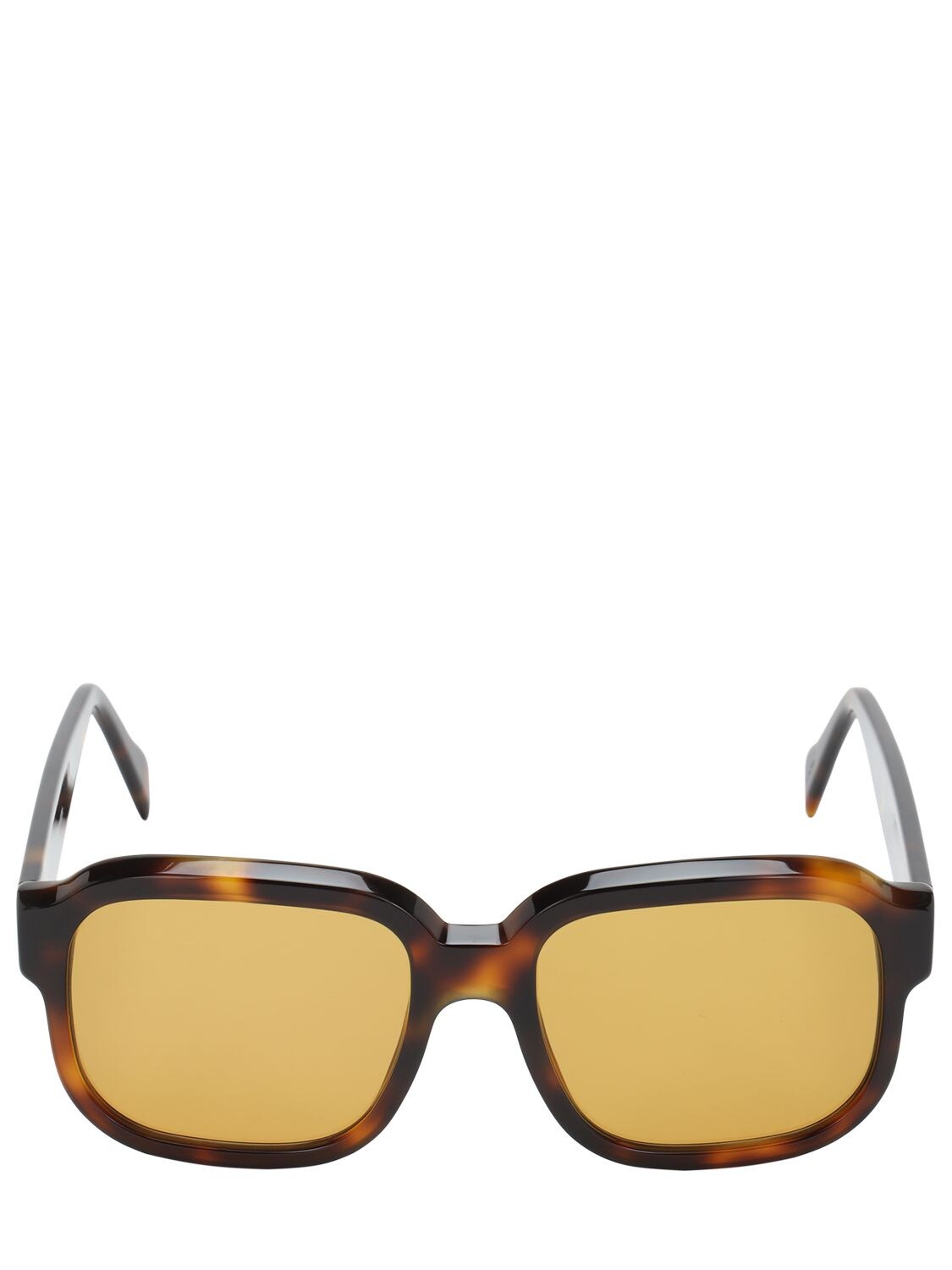Andy Wolf John Oversize Squared Acetate Sunglasses In Brown,yellow
