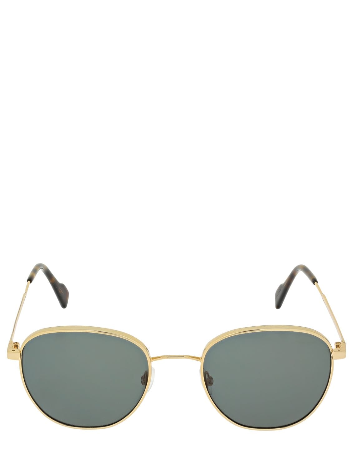 Andy Wolf Turner Round Metal Sunglasses In Gold,green