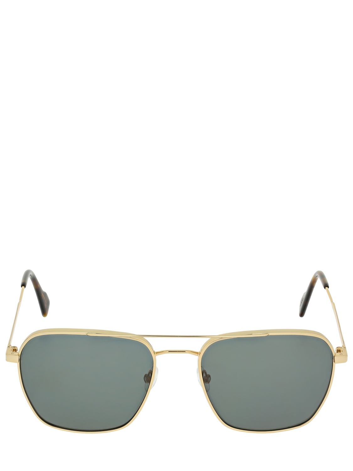 Andy Wolf Damian Squared Metal Sunglasses In Gold,green