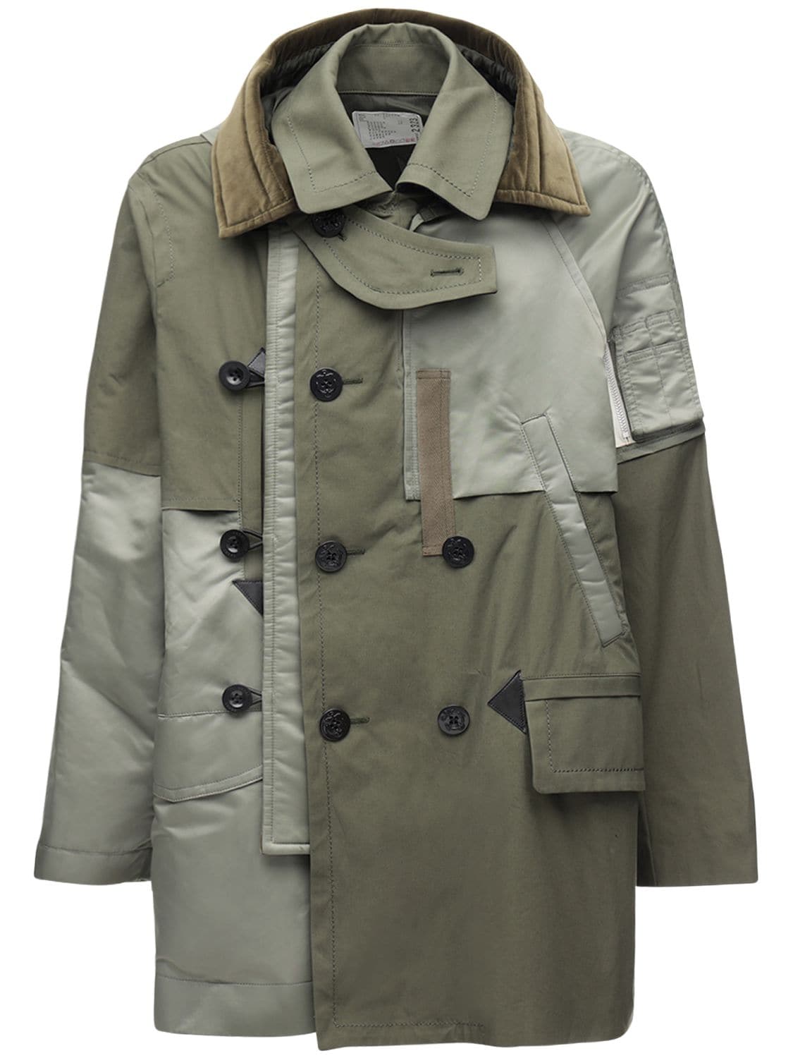 SACAI COTTON & NYLON OXFORD COAT,72IIVO001-NTAX0