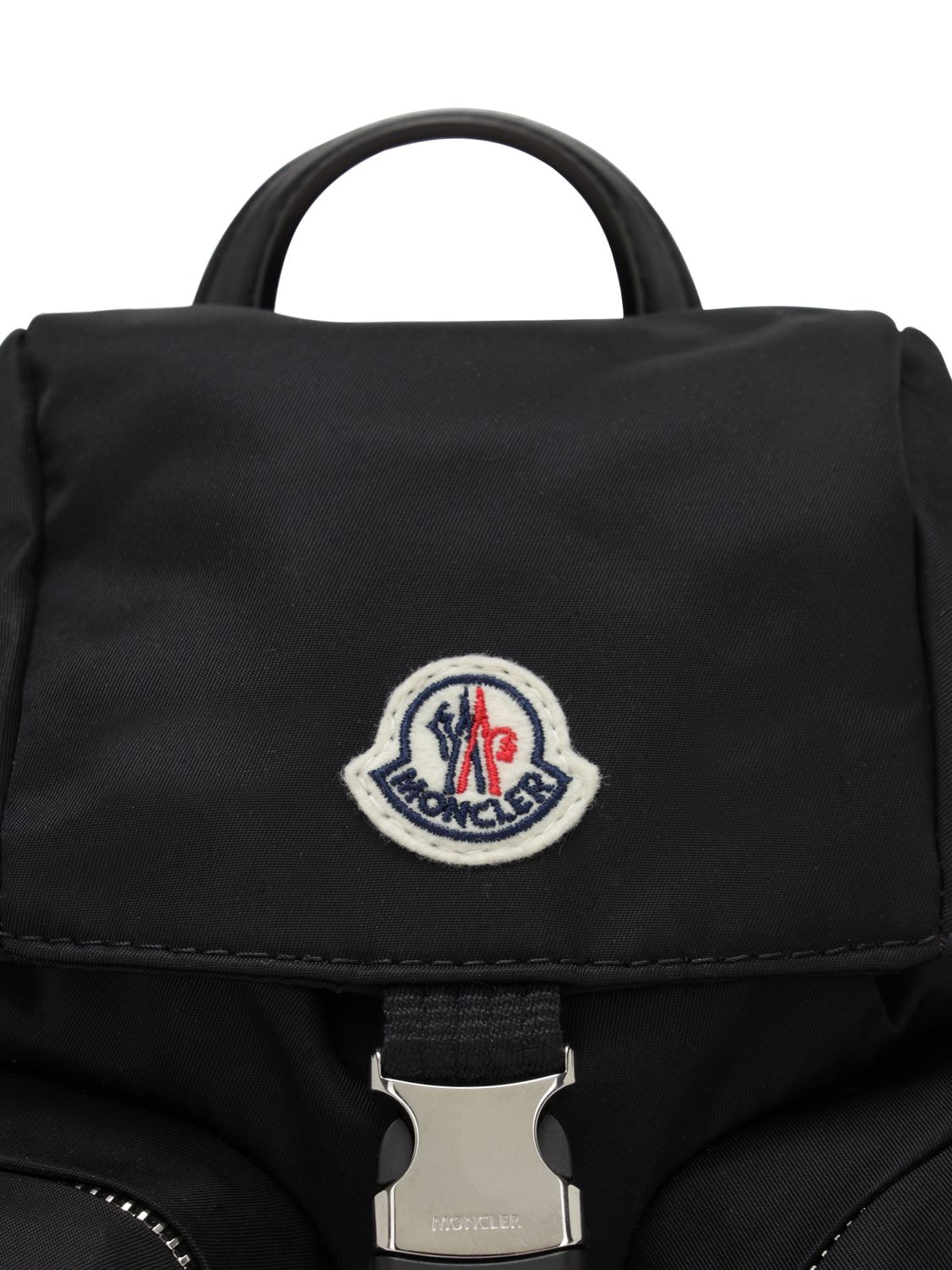 Moncler Dauphine Mini Denim Backpack In Black
