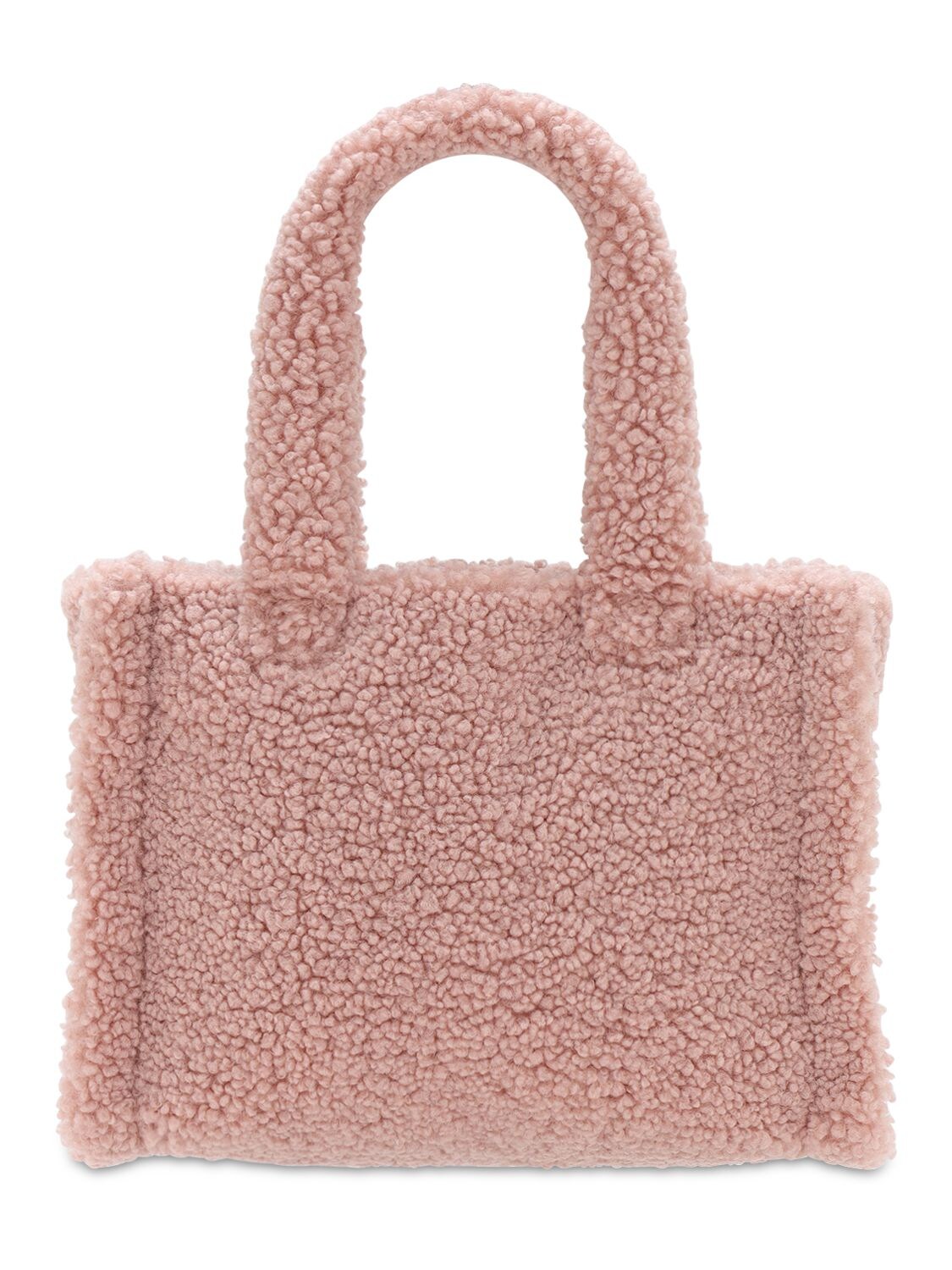 pink fur tote bag