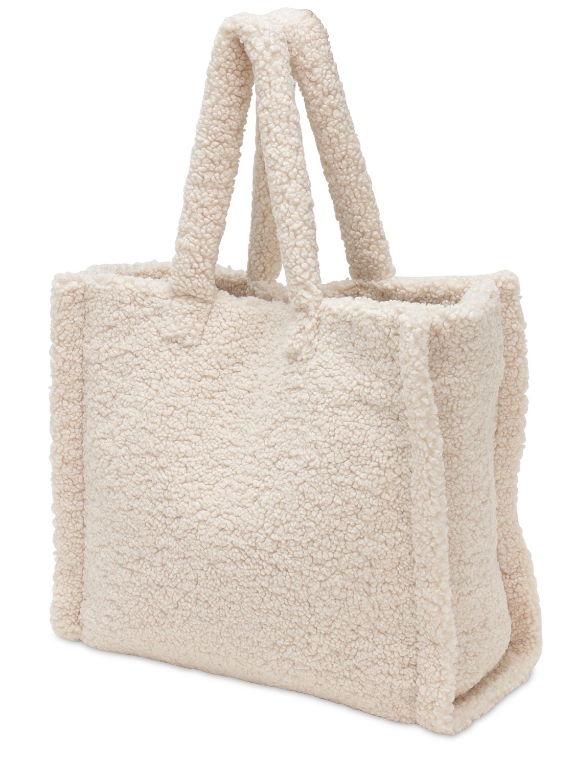 STAND STUDIO LOLA TEDDY FAUX FUR TOTE BAG
