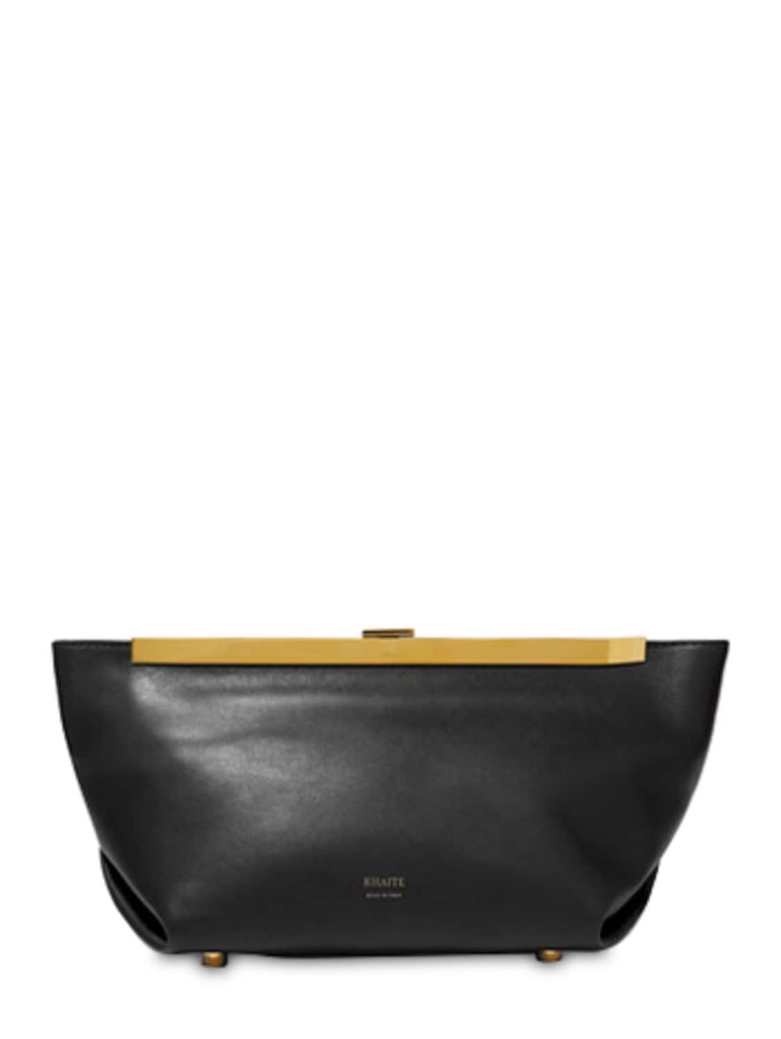 Image of Aimee Frame Leather Clutch
