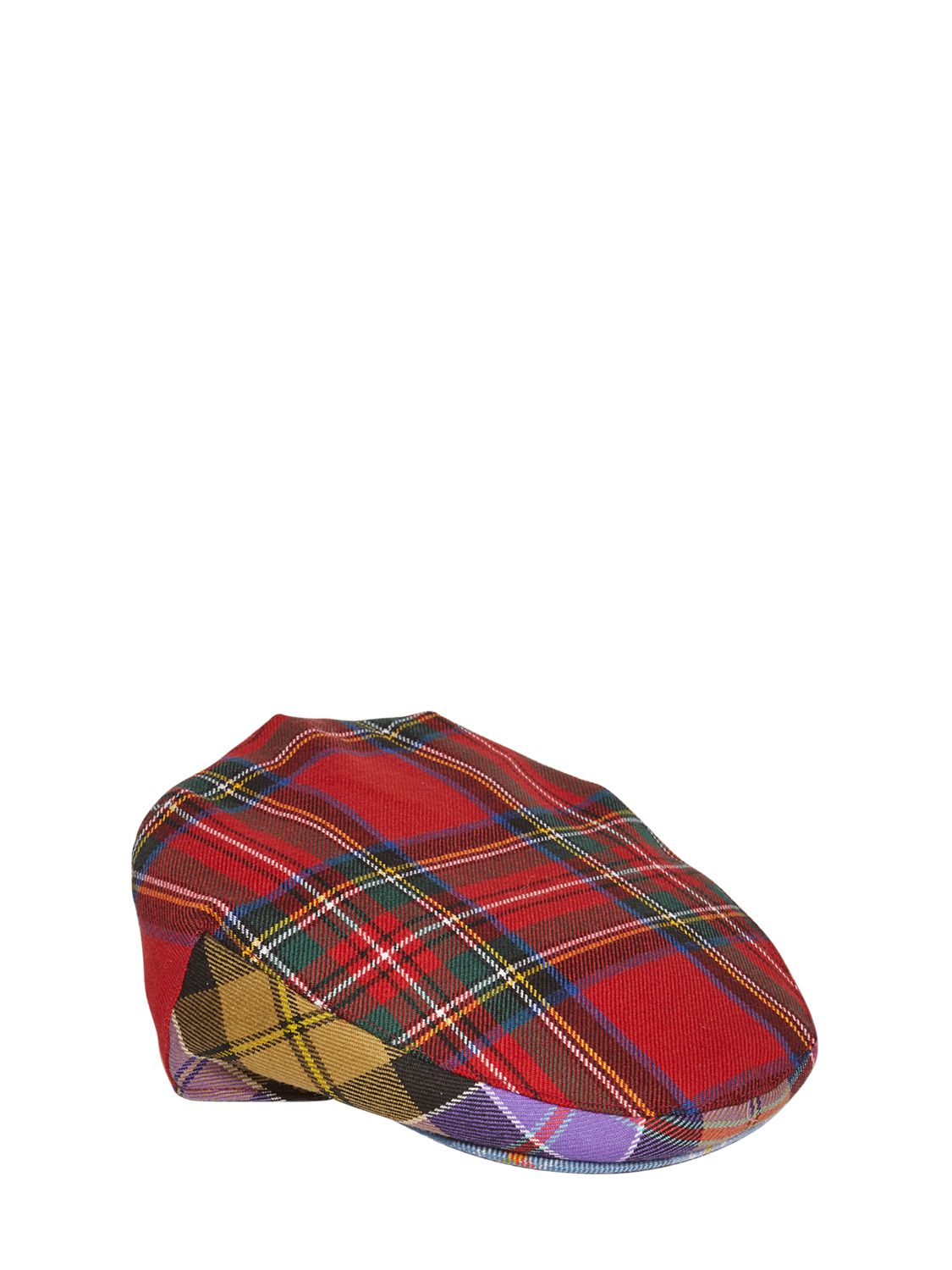 Comme Des Garçons Shirt - Cappello in lana patchwork check - | Luisaviaroma