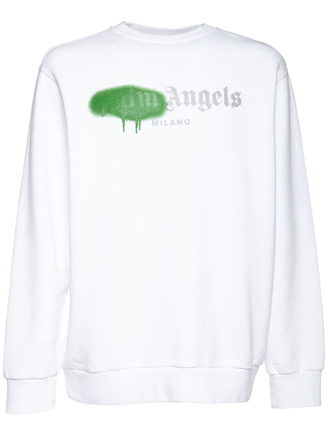PALM ANGELS MILANO SPRAY PRINT JERSEY SWEATSHIRT,72IJRV010-MDE1NQ2