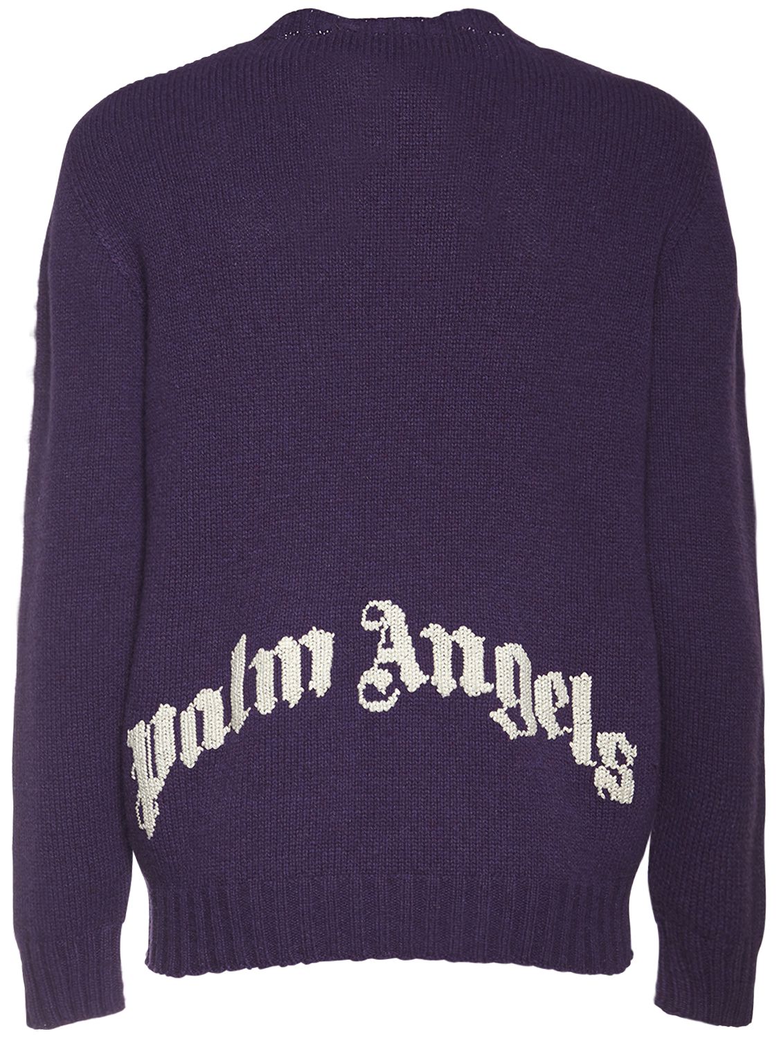 PALM ANGELS LOGO羊毛混纺针织毛衣,72IJRV028-MZCWMQ2