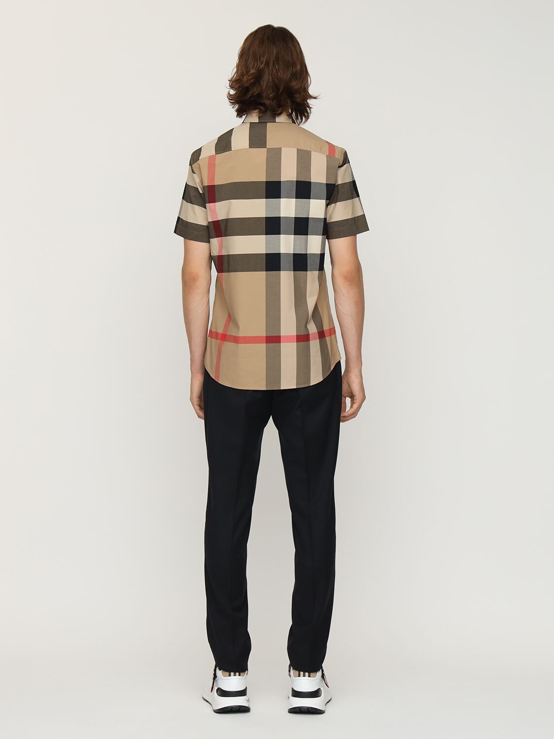 Shop Burberry Summerton Check Cotton Poplin Shirt In Archive Beige