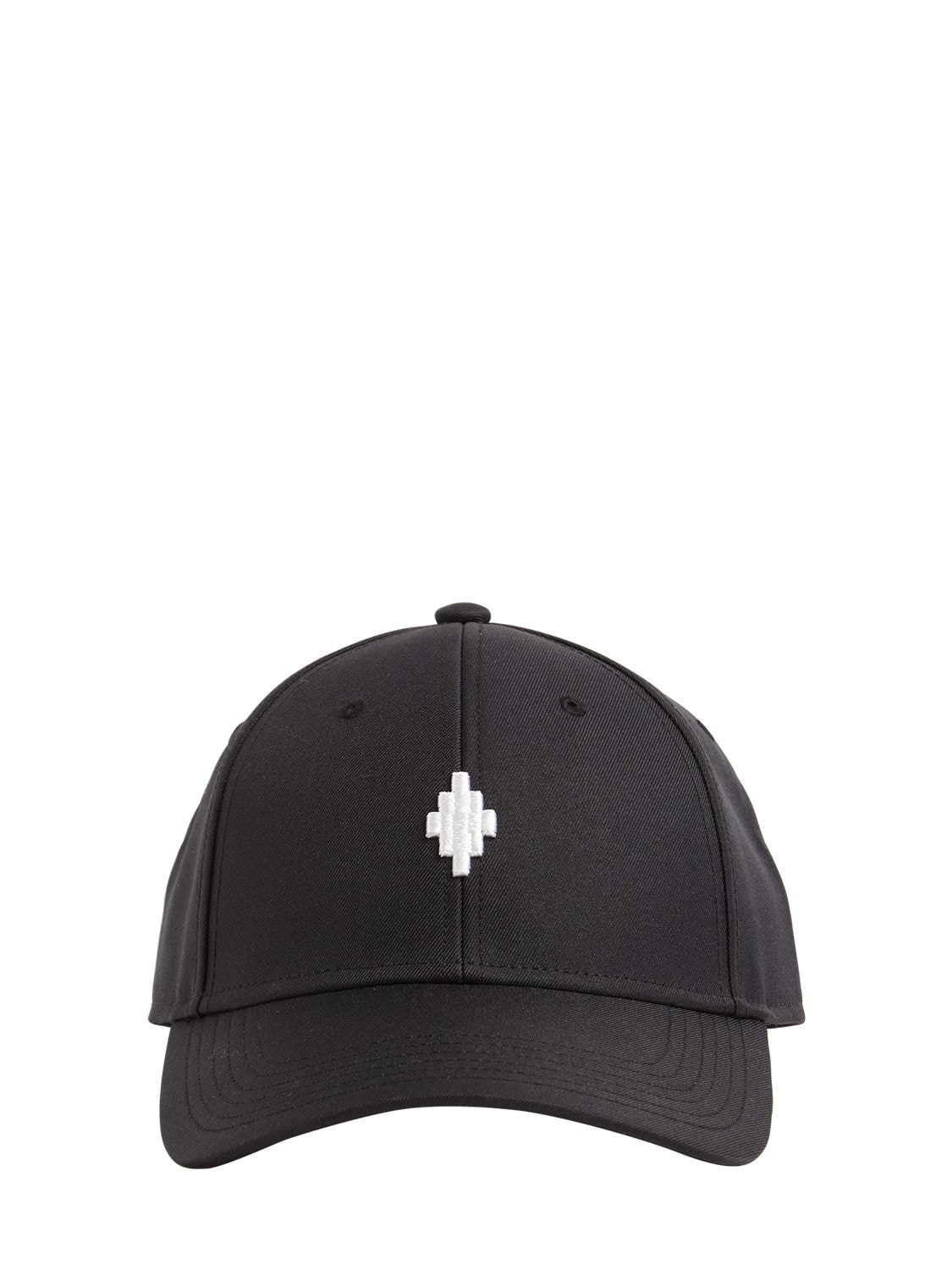 MARCELO BURLON COUNTY OF MILAN “STARTER”十字LOGO科技织物帆布帽子,72IJSW003-MTAWMQ2