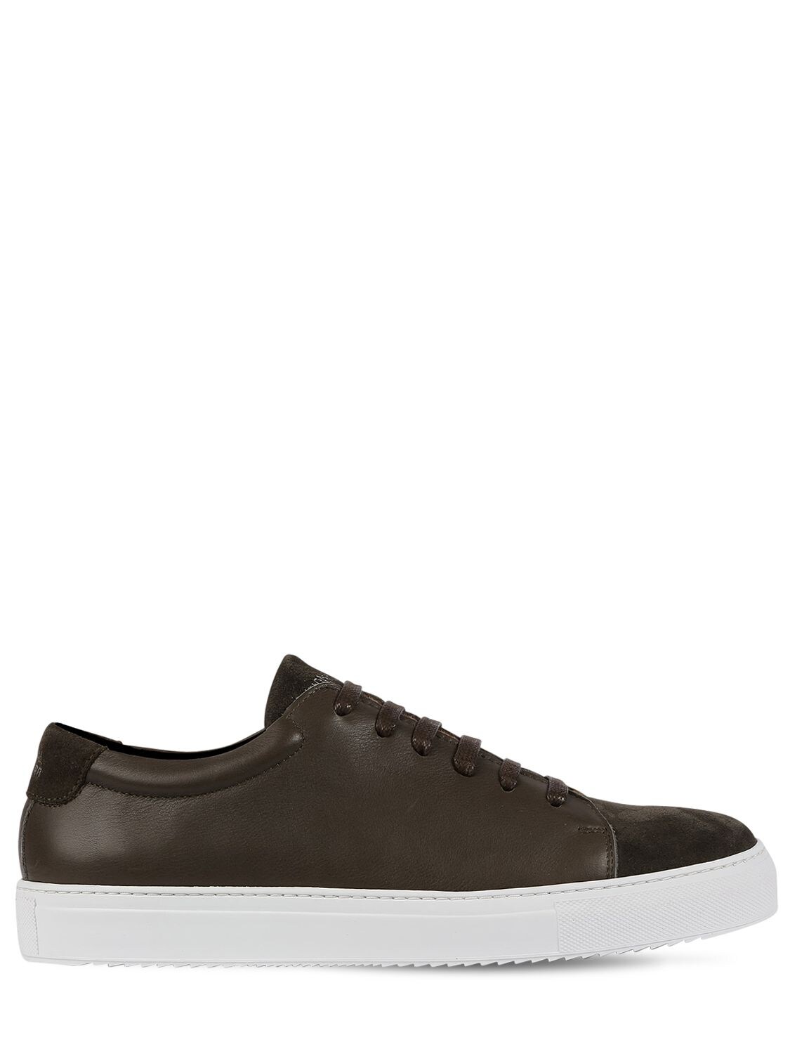 National Standard 30mm Edition 3 Leather Low Sneakers In Khaki