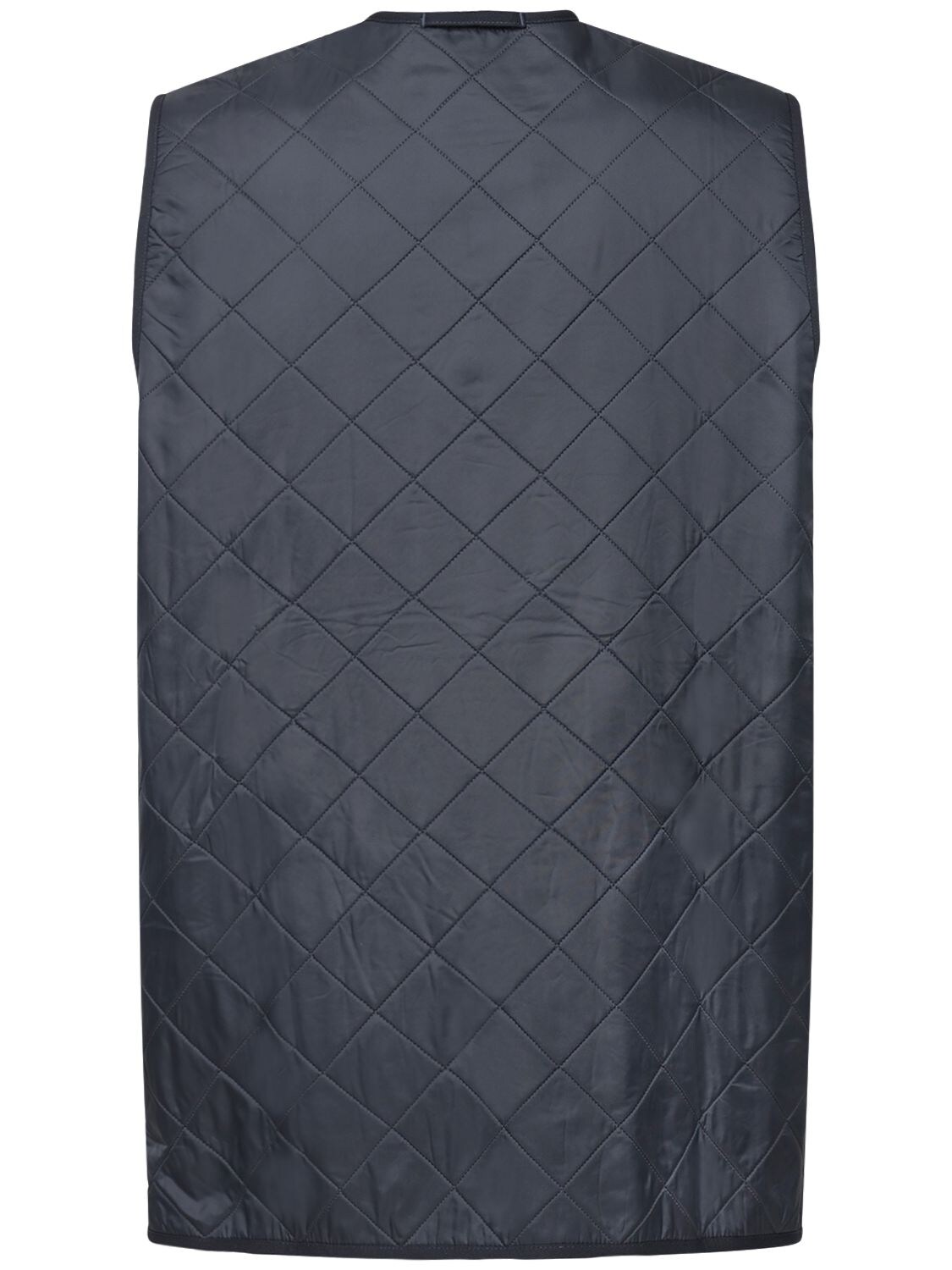 Shop Barbour Polarquilt Zip-liner Vest In Navy