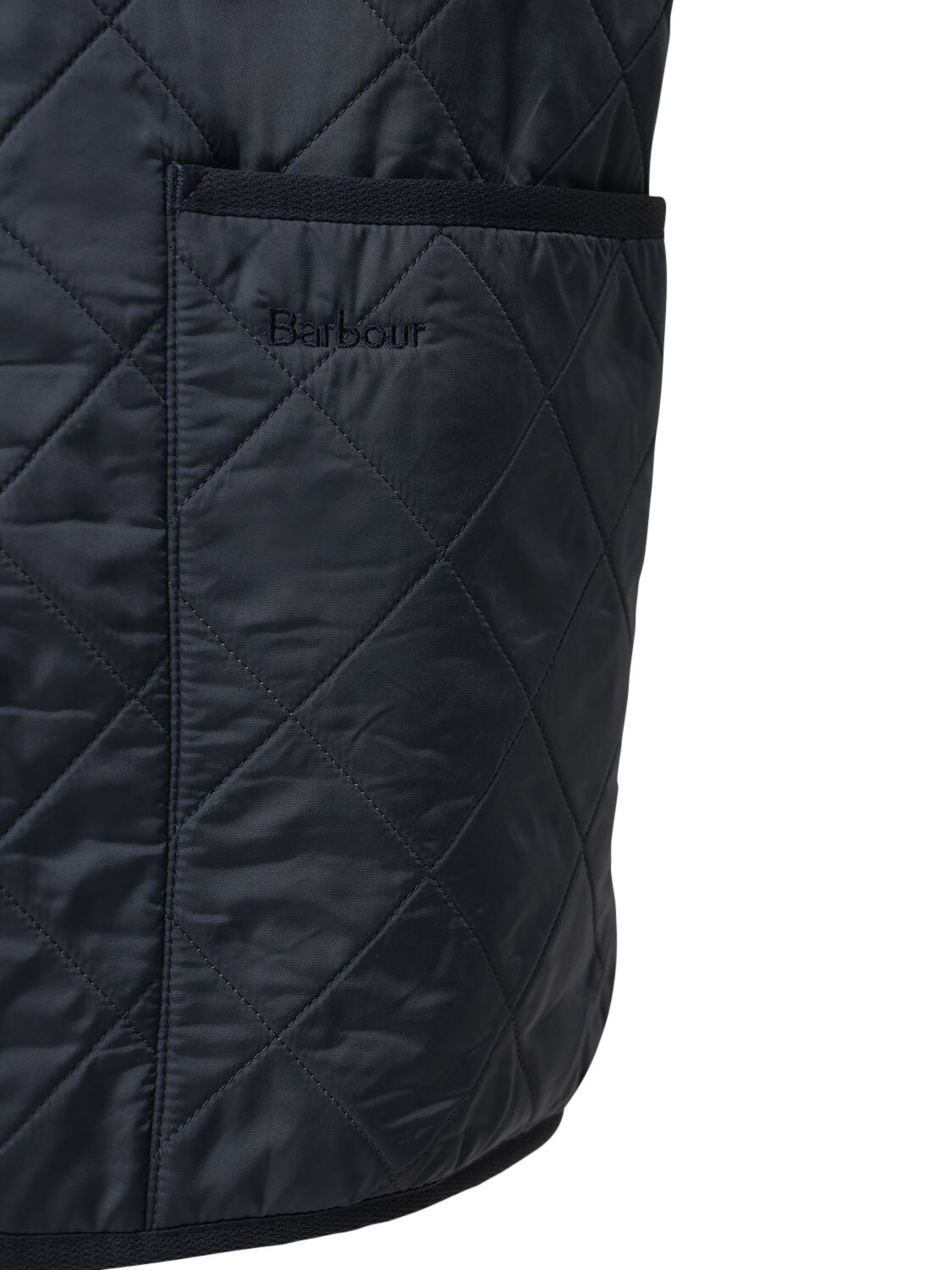 Shop Barbour Polarquilt Zip-liner Vest In Navy