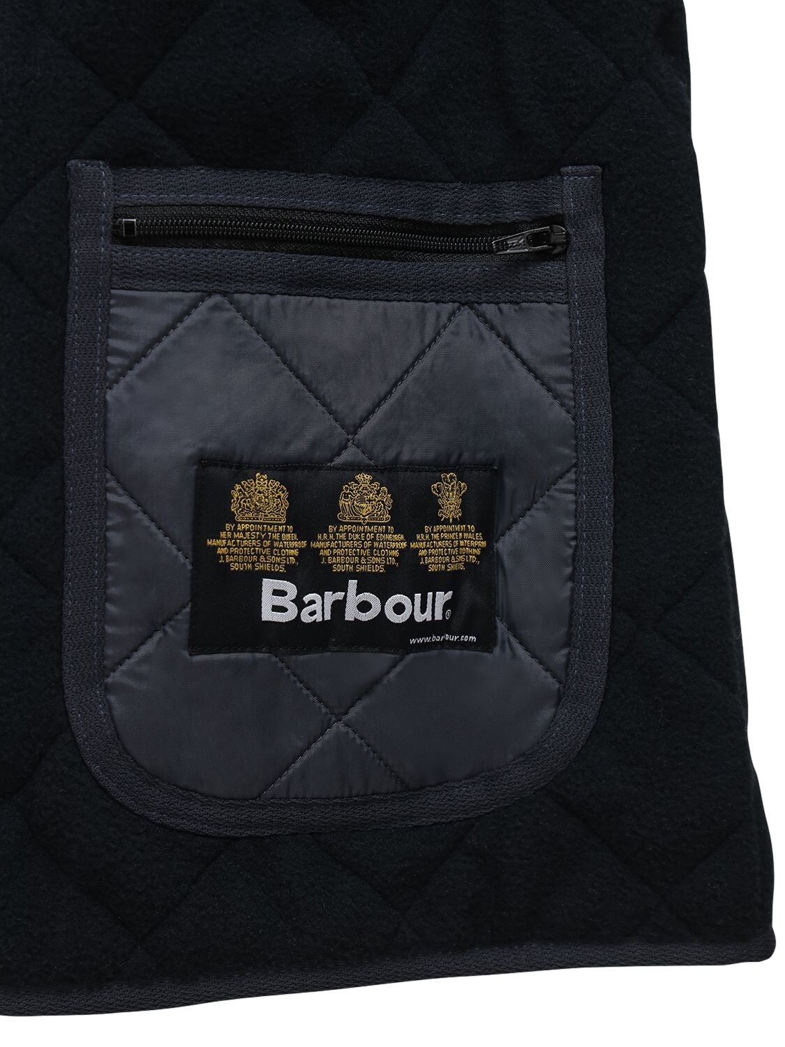 Shop Barbour Polarquilt Zip-liner Vest In Navy