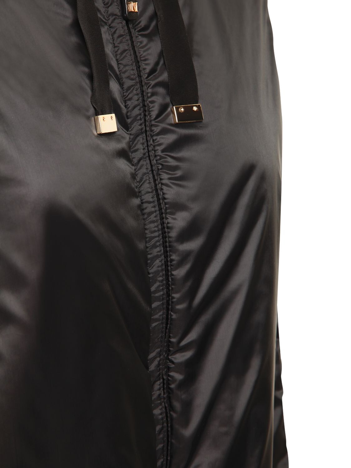 Shop Max Mara Greengi Water Resistant Long Puffer Vest In Black
