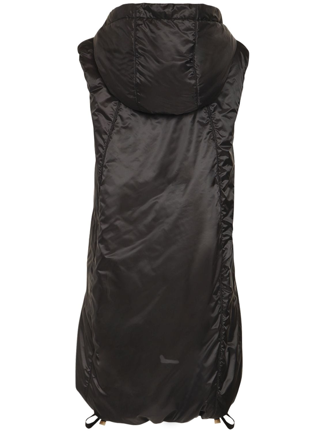 Shop Max Mara Greengi Water Resistant Long Puffer Vest In Black