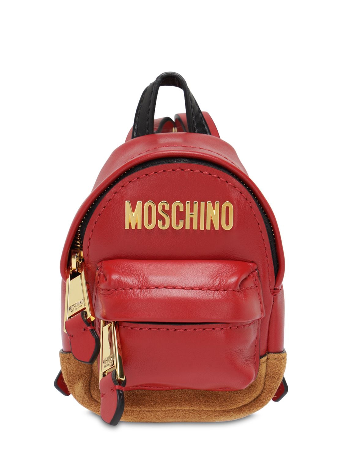 moschino leather backpack