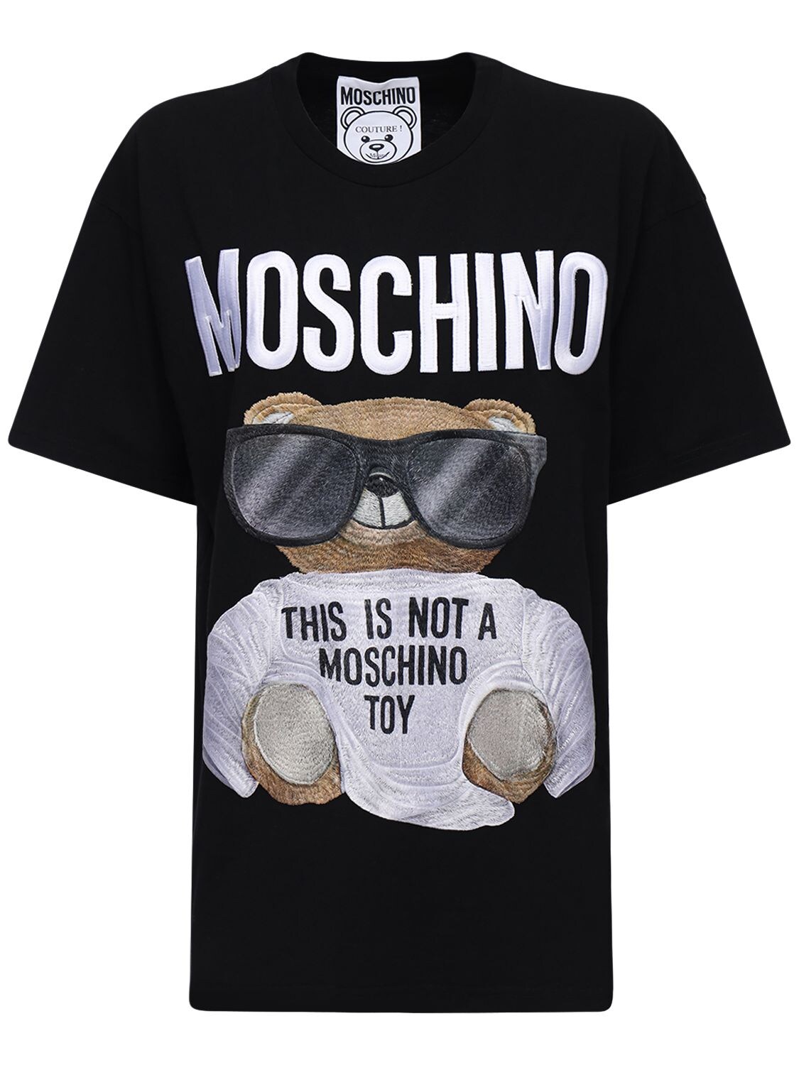 MOSCHINO BEAR JERSEY T-SHIRT,72IL0O069-MTU1NQ2