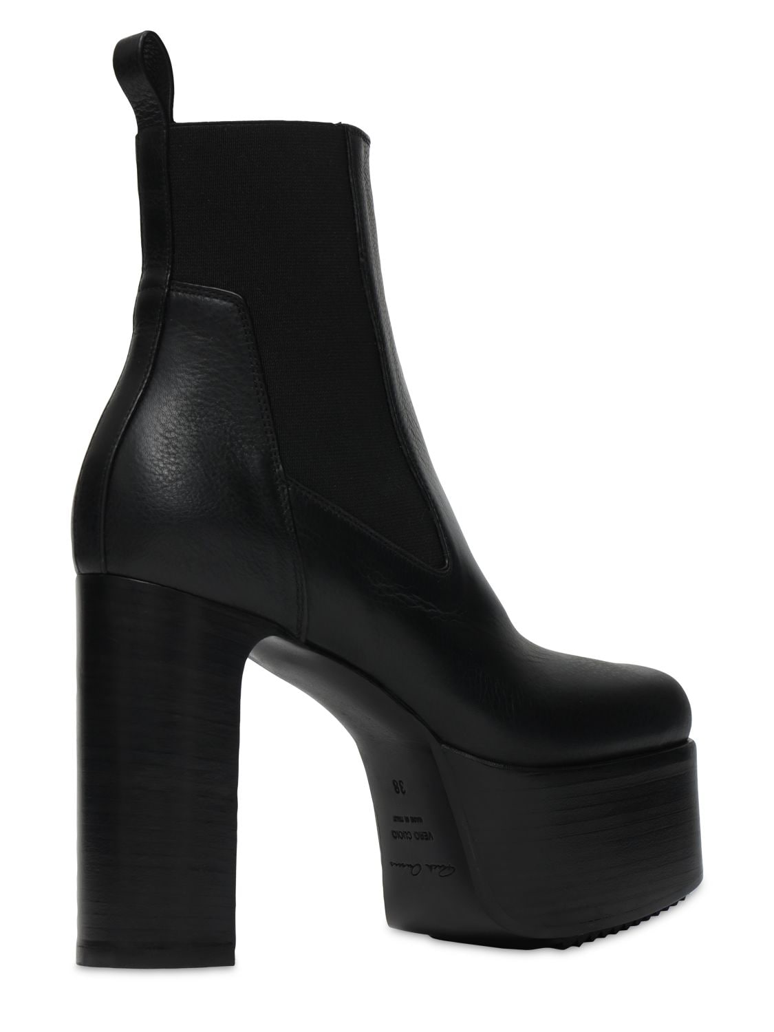 Rick Owens 115mm Kiss Leather Ankle Boots In 09 Black | ModeSens