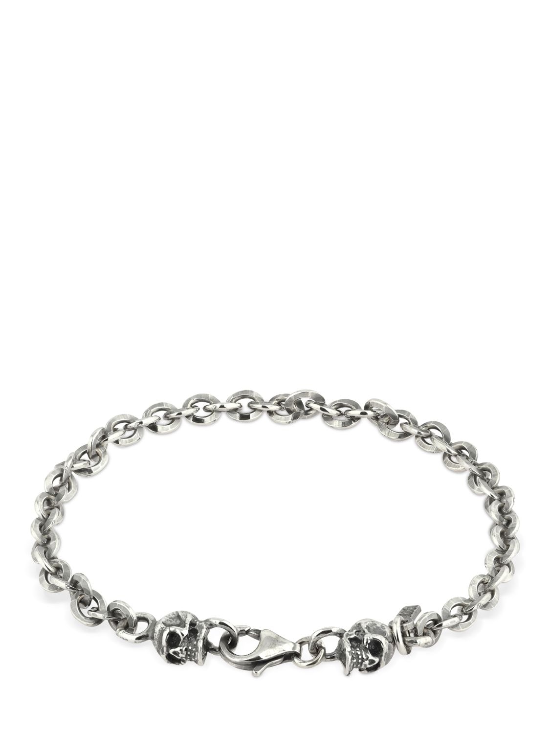 Emanuele Bicocchi Little Skulls Chain Bracelet In Silver | ModeSens