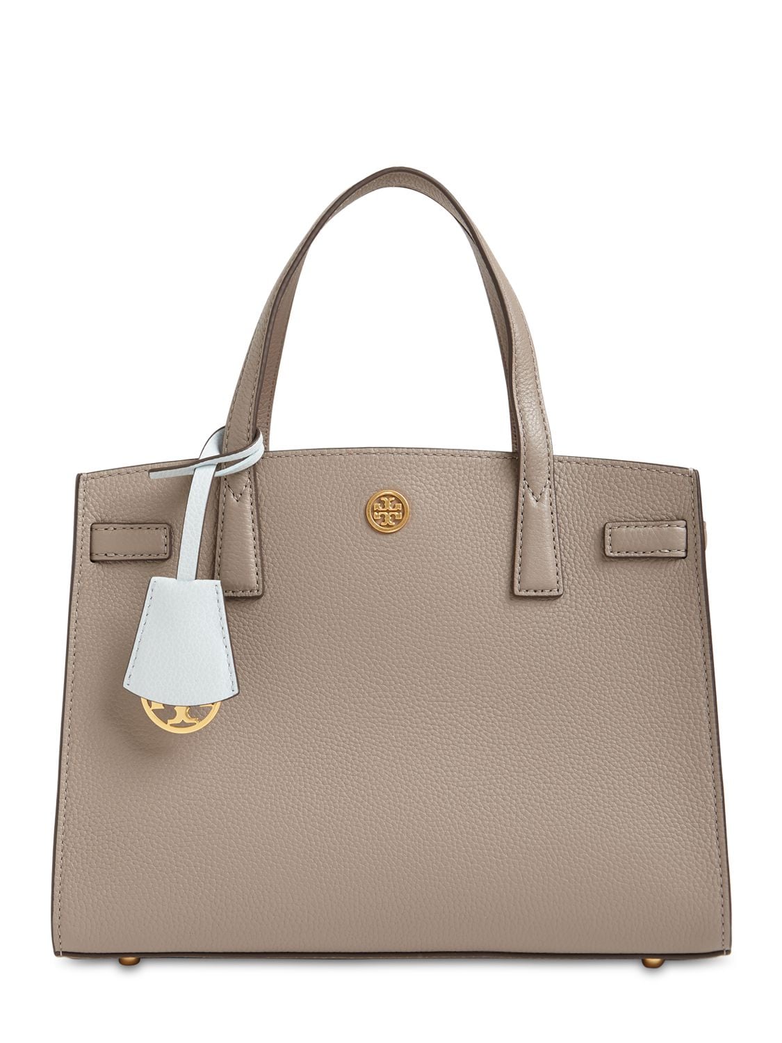 Tory Burch Walker Sm Grained Leather Bag In Grey Eron | ModeSens