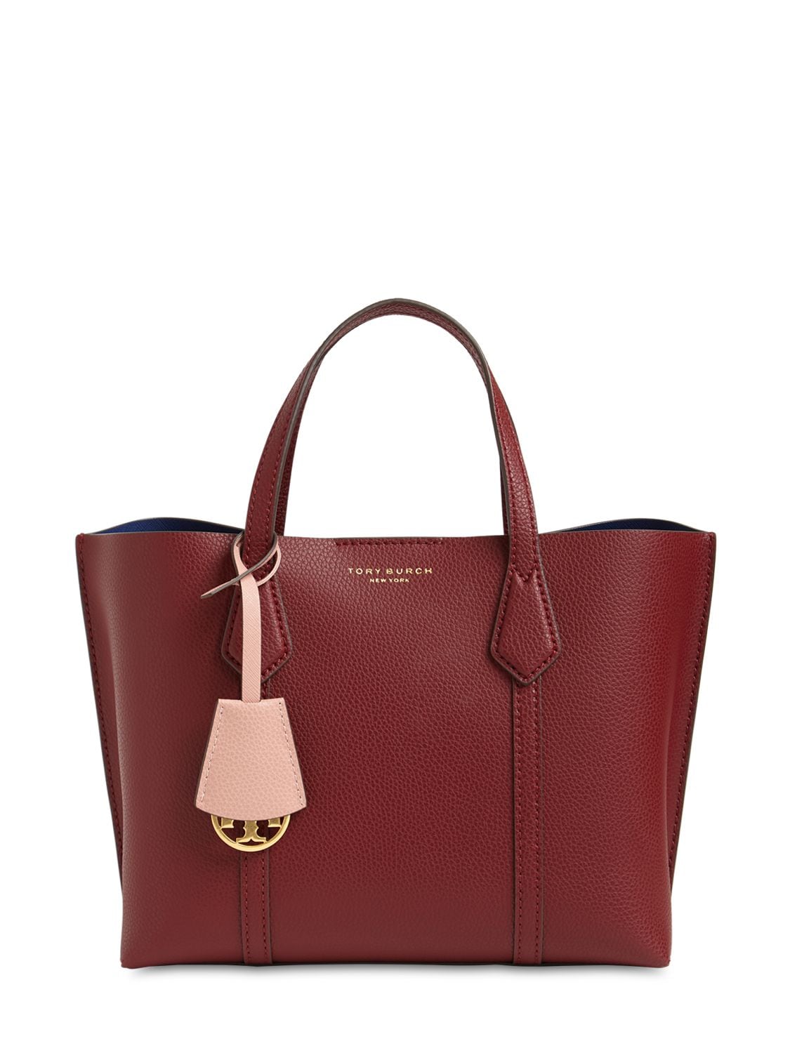 Tory Burch Small Perry Leather Tote Bag In Tinto
